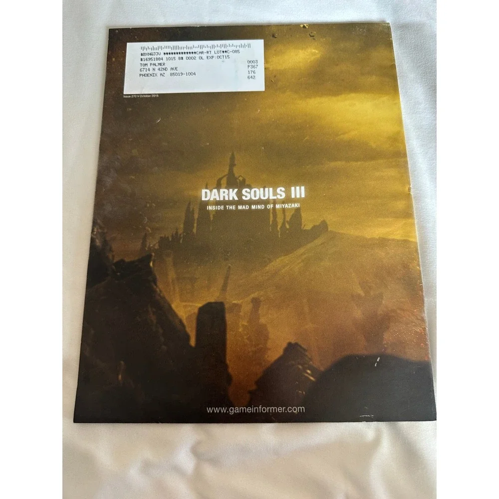 Game Informer Magazine Issue #270 October 2015 Dark Souls III Cover